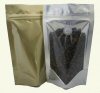 100g Stand Up Pouch Coffee Bags with Valve and Zip - Clear/Gold