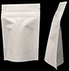 150g Stand Up Pouch Coffee Bags with Valve and Zip - All White Kraft Paper