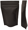 500g Stand Up Pouch with Zip - All Black Kraft Paper