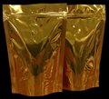 250g Stand Up Pouch Coffee Bags with Valve and Zip - Solid Gold/Copper