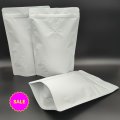 500g Stand Up Pouch Coffee Bags with Valve and Zip - Matte White (Rounded Corners)