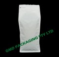 1Kg Recyclable Box Bottom Coffee Bag with Zip - Matte White
