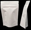 250g Stand Up Pouch with Zip - All White Kraft Paper