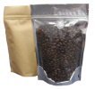 250g Stand Up Pouch Coffee Bags with Valve and Zip - Clear / Kraft Paper