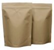 500g Stand Up Pouch Coffee Bags with Valve and Zip - All Kraft Paper