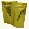70g Stand Up Pouch Coffee Bags with Valve and Zip - Solid Gold (Bright)