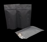 160g Stand Up Pouch with Zip - All Black Kraft Paper