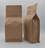 1Kg Box Bottom Coffee Bags with Valve - Kraft Paper