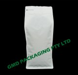 1kg Hihg Barrier Recyclable Box Bottom Bags for Coffee Matte White