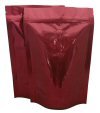 250g Stand Up Pouch Coffee Bags with Valve and Zip - Solid Red