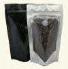 100g Stand Up Pouch Coffee Bags with Valve and Zip - Clear/Black
