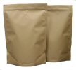 1Kg Stand Up Pouch Coffee Bags with Valve and Zip - All Kraft Paper