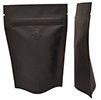 70g Stand Up Pouch Coffee Bags with Valve and Zip - All Black Kraft Paper