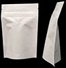 100g Stand Up Pouch Coffee Bags with Valve and Zip - All White Kraft Paper