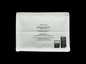 250g Recyclable Box Bottom Coffee Bag with Pull Tab Zip - Matte White