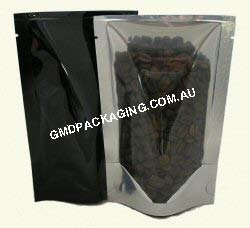 70g Stand Up Pouch - Clear/Black