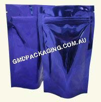 150g Stand Up Pouch with Zip - Solid Blue