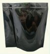 1Kg Stand Up Pouch Coffee Bags with Valve and Zip - Solid Black