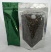 100g Stand Up Pouch Coffee Bags with Valve and Zip - Clear / Green