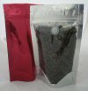 150g Stand Up Pouch Coffee Bags with Valve and Zip - Clear/Red