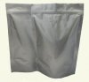 250g Stand Up Pouch Coffee Bags with Valve and Zip - Solid Silver (Foil)