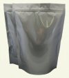 1Kg Stand Up Pouch with Zip - Solid Silver (Foil)