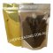 250g Stand Up Pouch Coffee Bags with Valve and Zip - Clear/Bright Gold