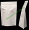 750g Stand Up Pouch Coffee Bags with Valve and Zip - All White Kraft Paper
