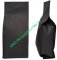 500g Side Gusset Coffee Bags with Valve (Quad Seal) - Black Kraft Paper